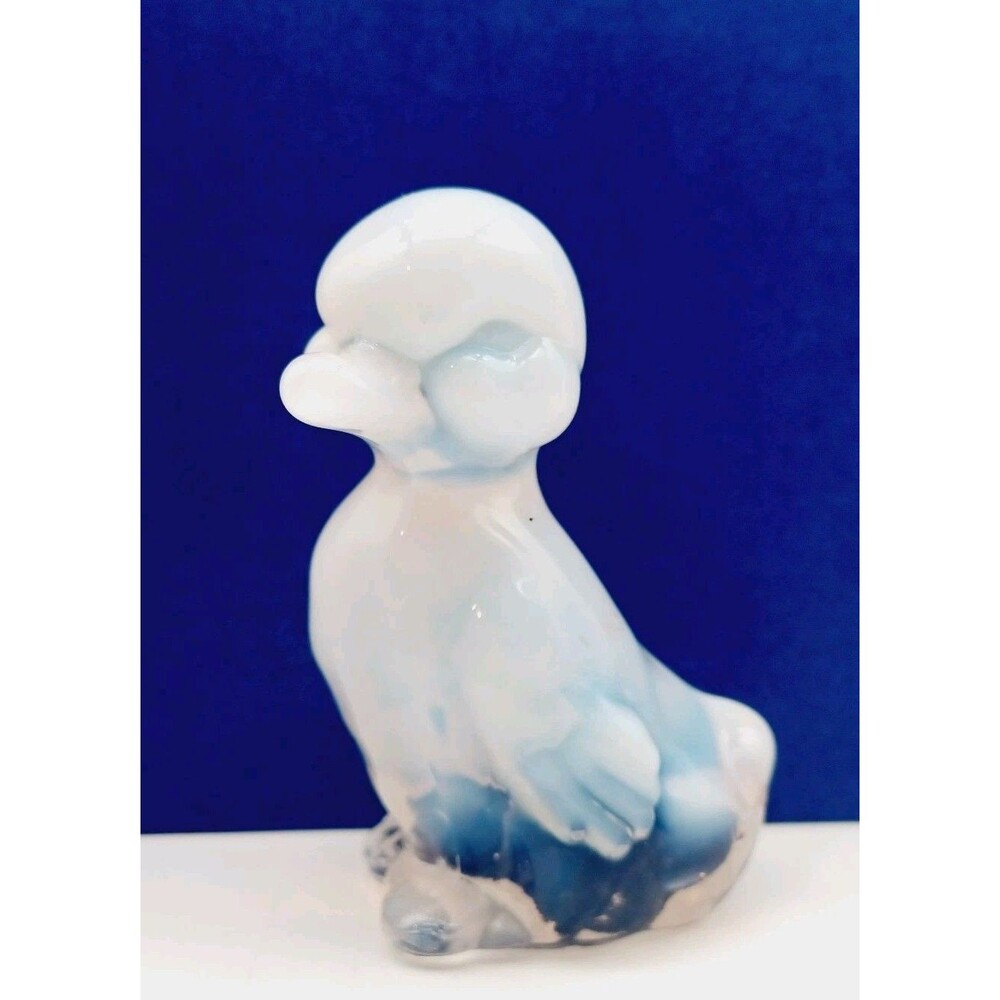 Fenton French Pearl Opalescent #5169 Duck  Duckling Figure  Farmhouse Spring